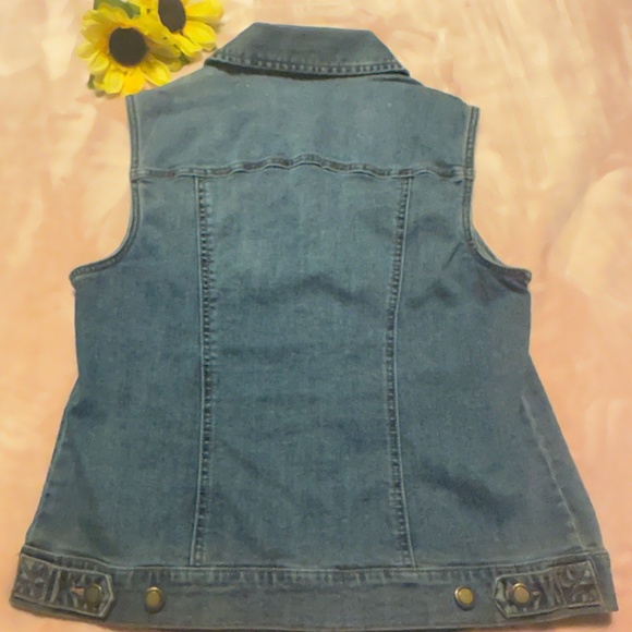 Denim Jean Vest Button Down Size Small by Denim - Picture 6 of 12